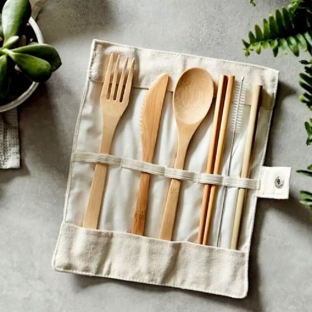Bamboo Cutlery Travel Set