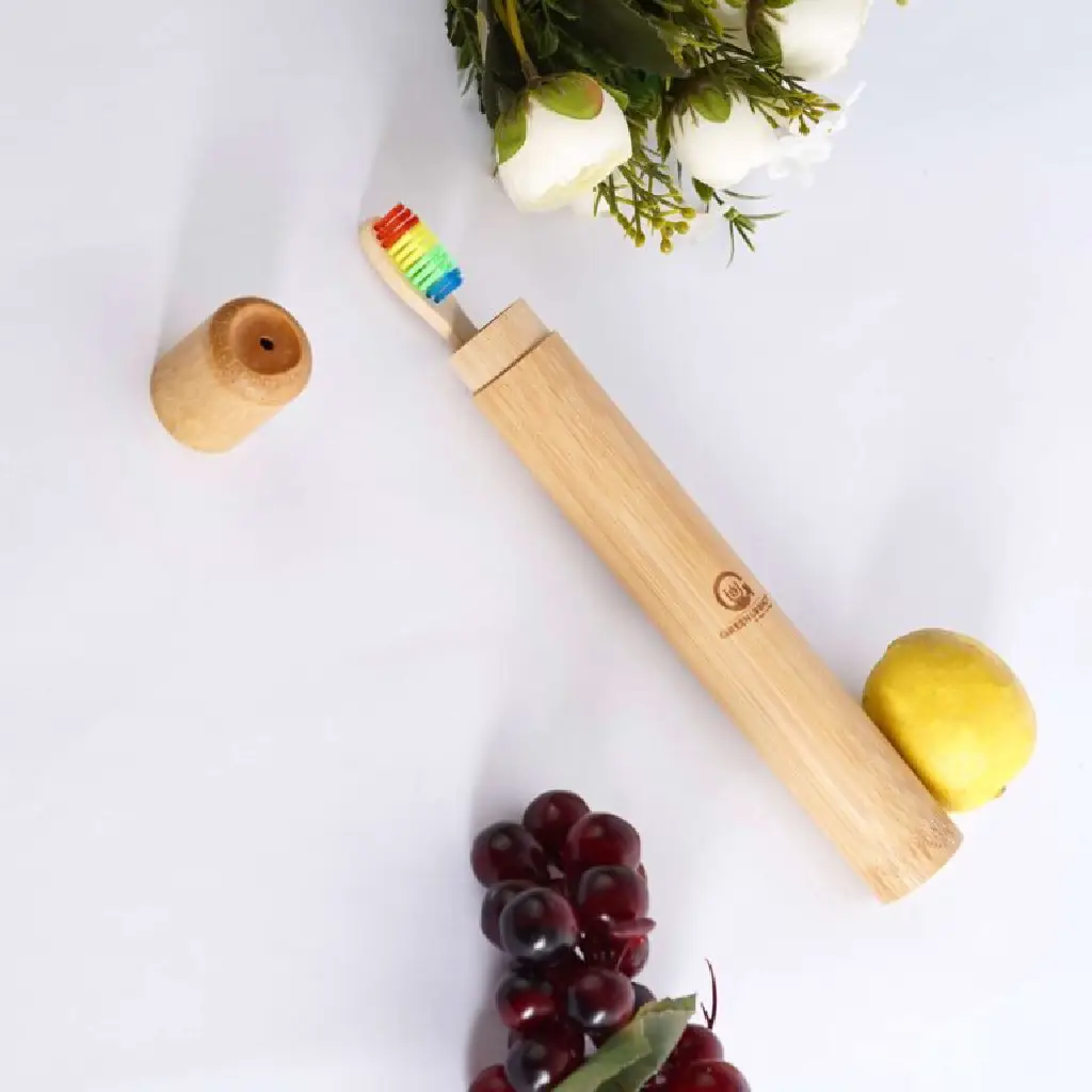 Bamboo Toothbrush Case