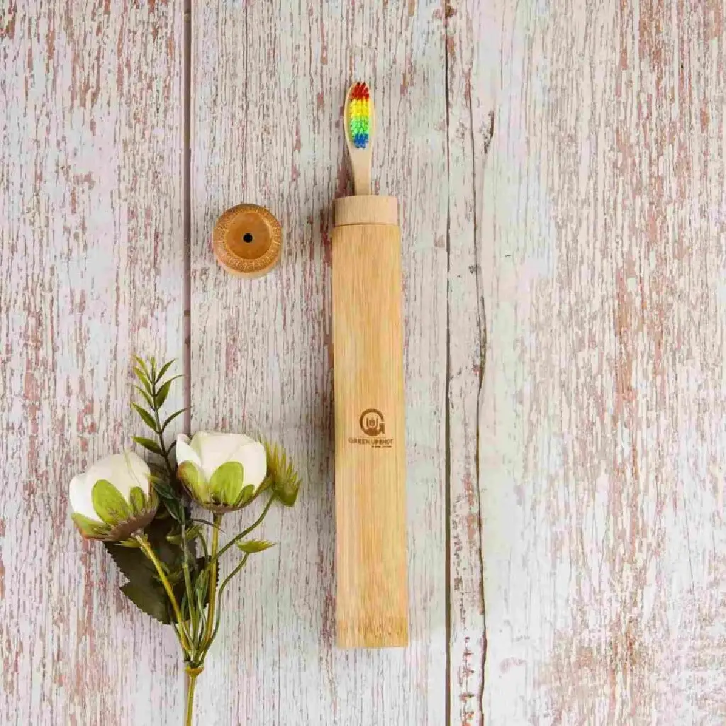 Bamboo Toothbrush Case