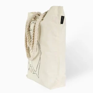 girl sketch tote bag