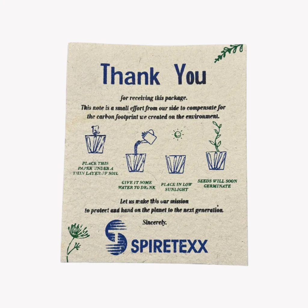 Eco-Friendly Plantable Seed Thank You Cards
