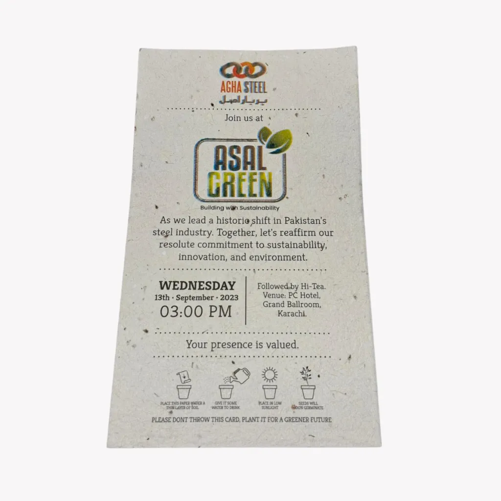 Eco-Friendly Plantable Seed Invitation Card
