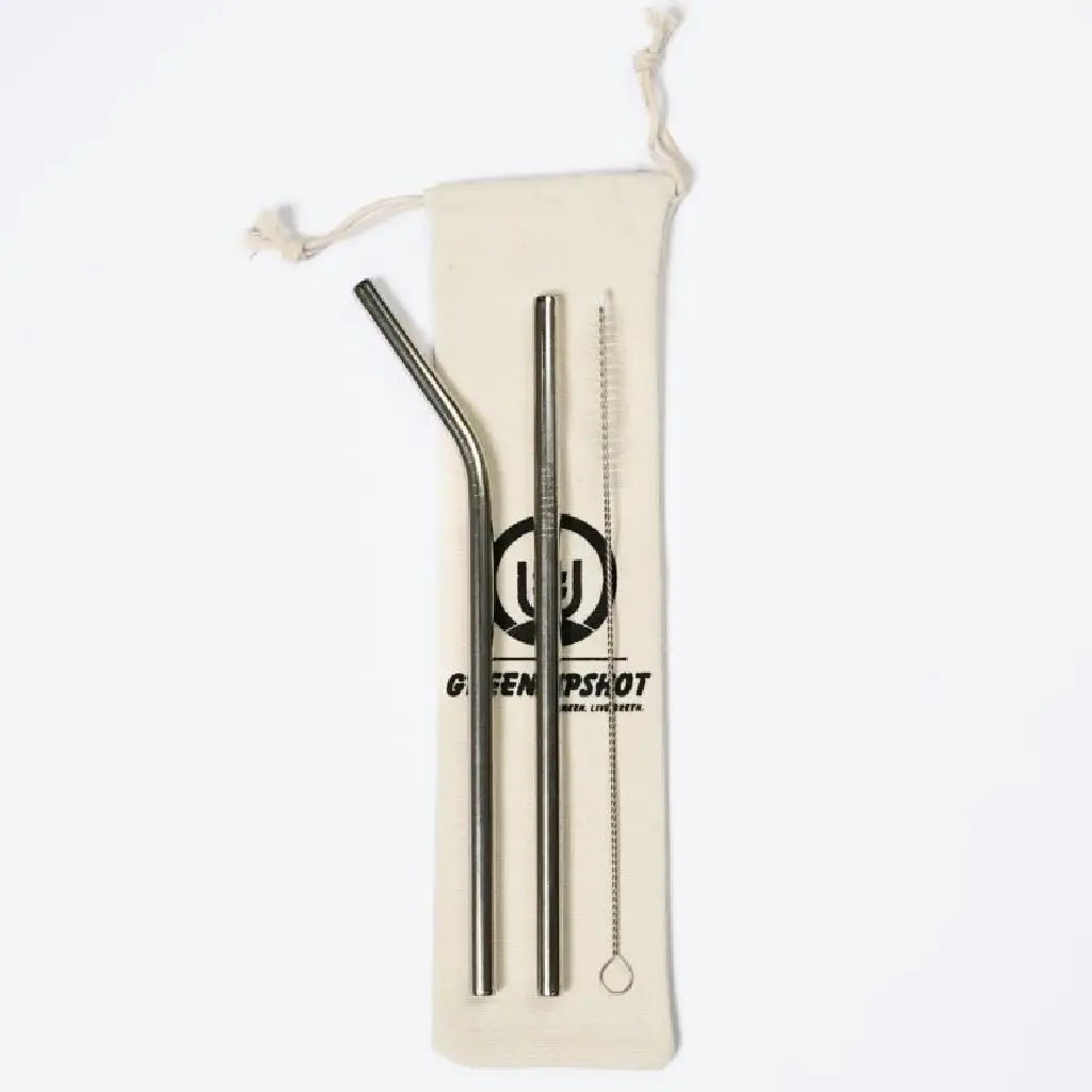 Reusable Stainless Steel Straws Set - Image 3