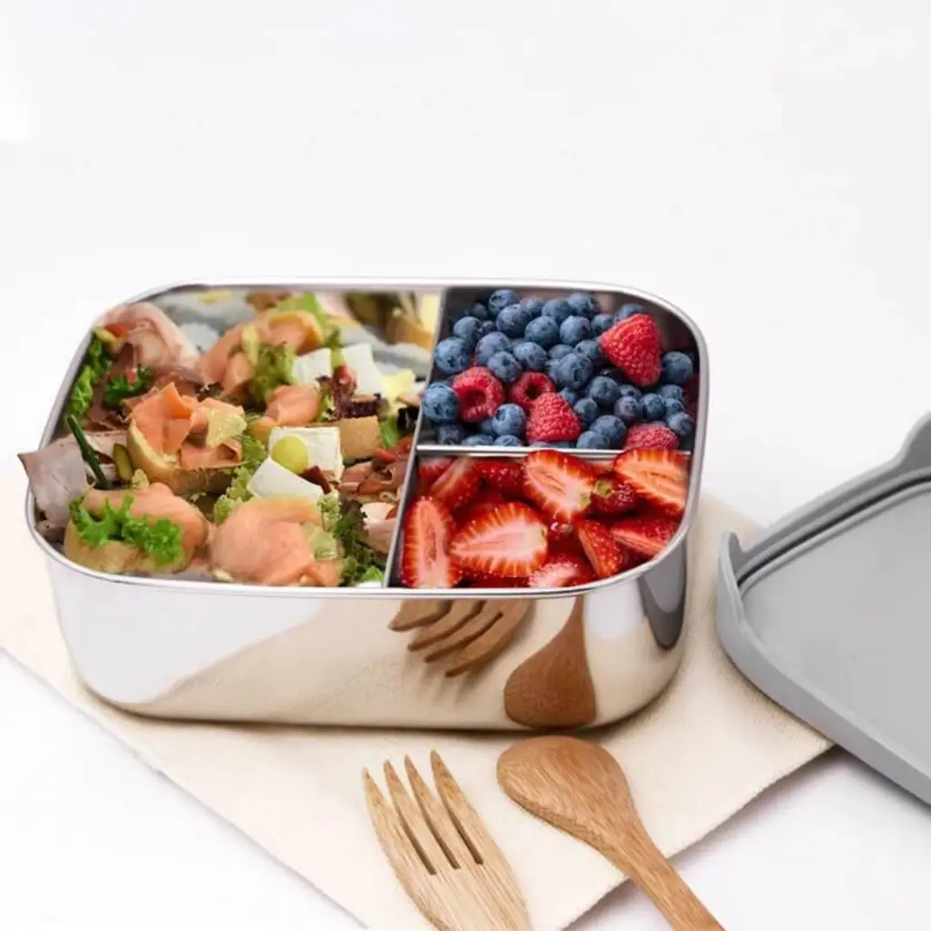 Stainless Steel Bento Box with Silicone Lid - Image 2