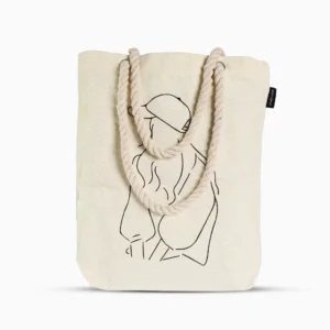 Premium Girl Sketch tote bags Pakistan