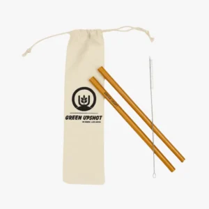 bamboo straws set with pouch and cleaning brush