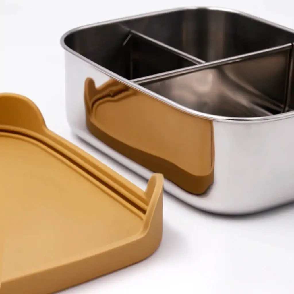 Stainless Steel Bento Box with Silicone Lid - Image 3