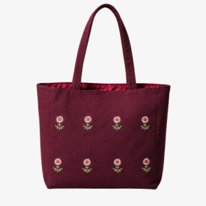 Hand embroidered tote bag made by women artisans