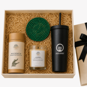 Winter gift basket with cozy seasonal essentials