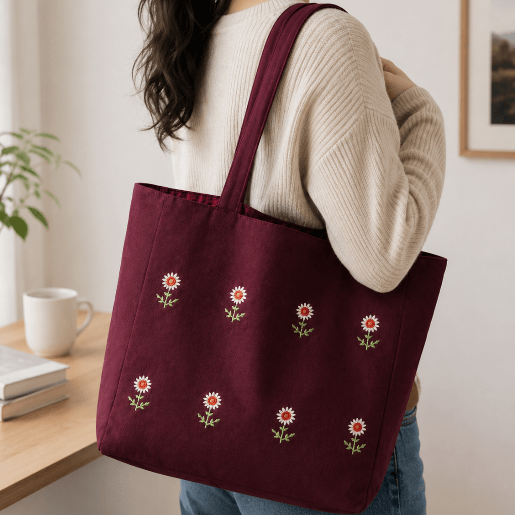 Embroidered Tote Bag – Handmade by Women Artisans - Image 4